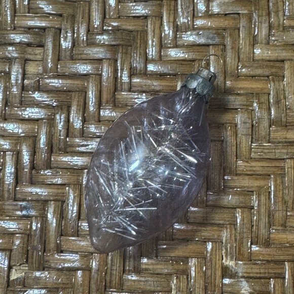 Vintage  WWII Era Unsilvered With Tinsel Inside Christmas Ornament - Picture 2 of 6